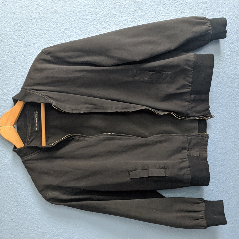 Black bomber jacket